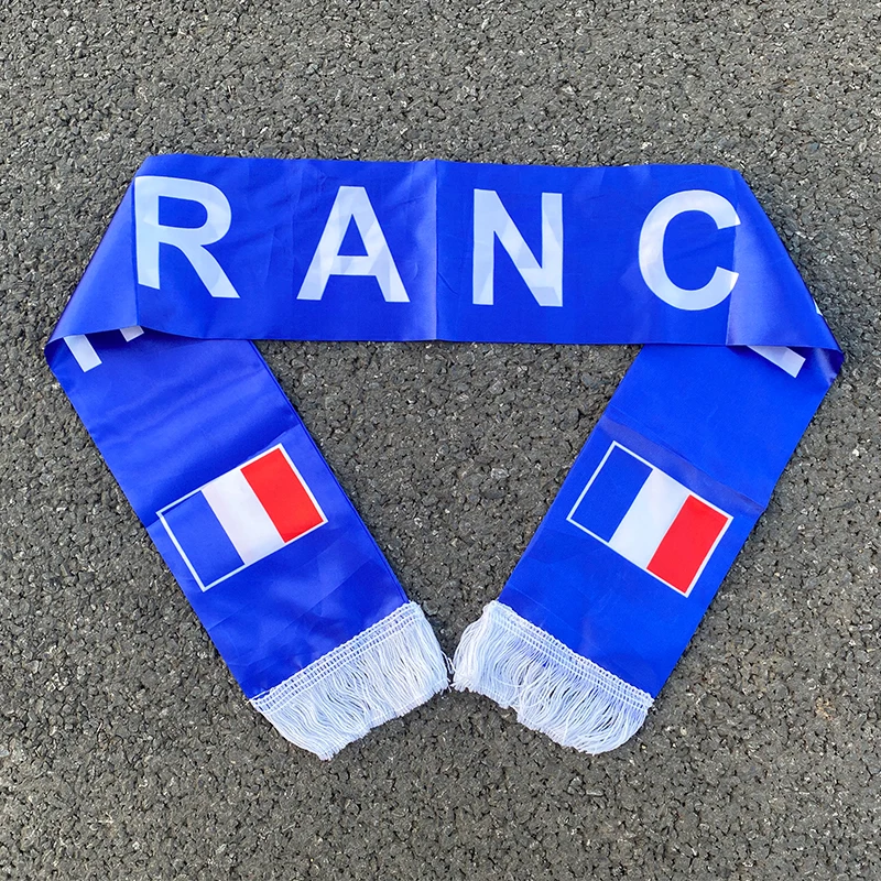 

Aerlxemrbrae 14*130cm Football Cup Headscarf france Soccer Cup Scarf Party Supplies Champion french Scarf