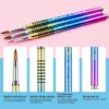3pcs Kolinsky Acrylic Nail Brush Good Quality Nail Art Mink Brush Wood Handle Gel Builder Manicure Brush Drawing Tools 2