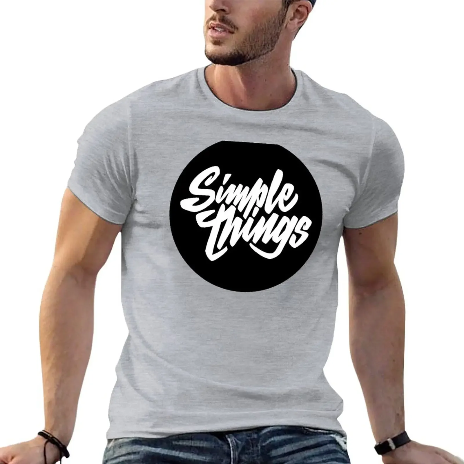 

Simple things Lettering T-shirt quick drying customs men t shirts