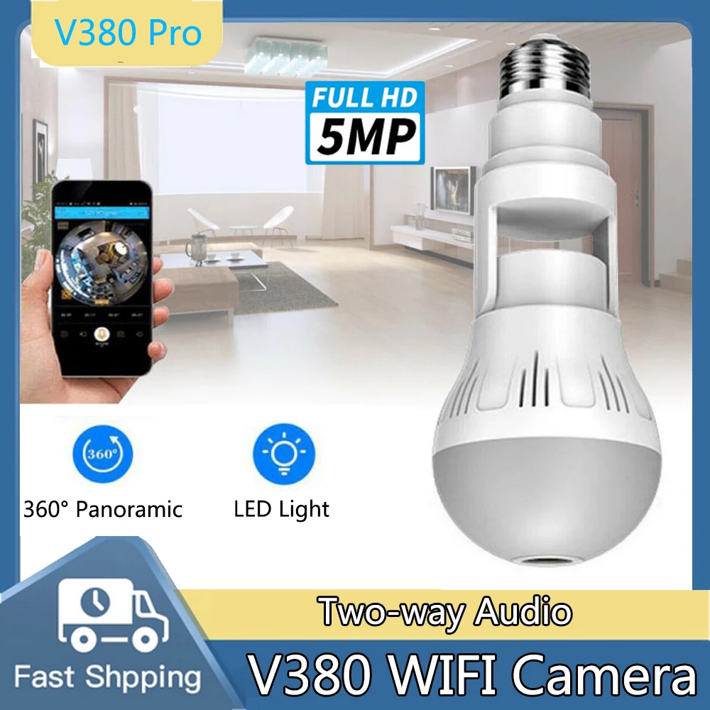

Беспроводная Wi-Fi камера V380 pro, 360 градусов, 5 Мп