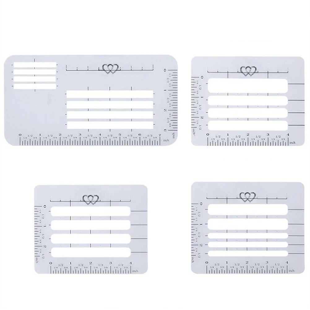 

4 Pieces Envelope Addressing Guide Stencil Reusable Envelopes Template for Cards Making Scrapbooking Invitation Cards