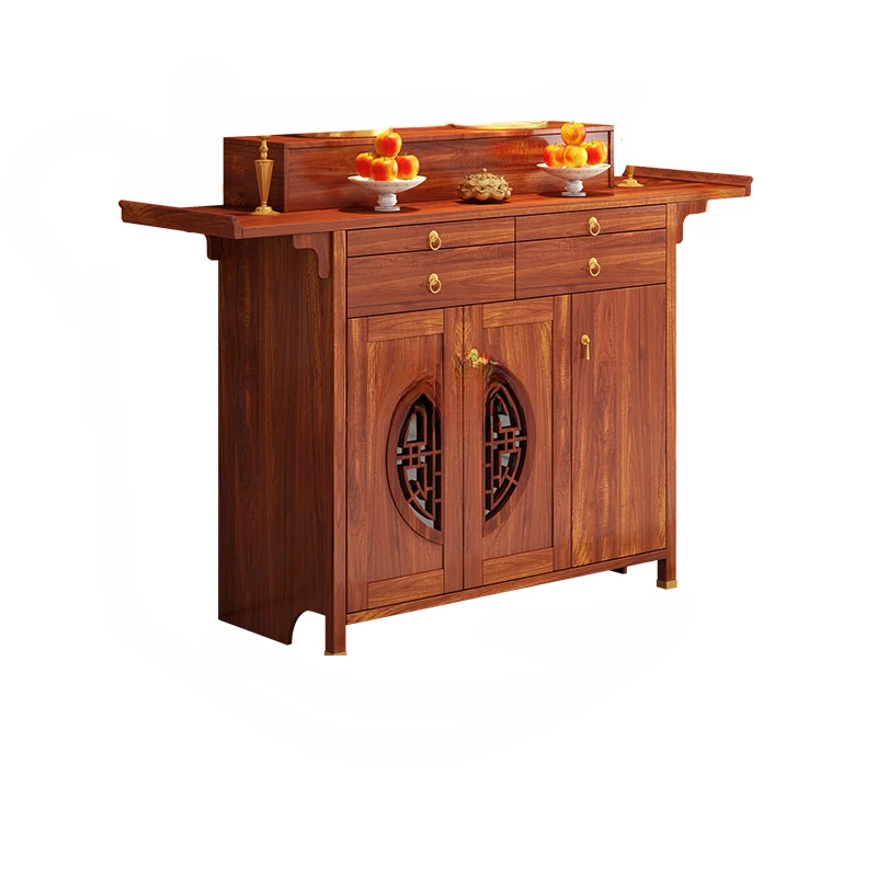 

Altar Solid Wood Buddha Niche Clothes Closet Modern Avalokitesvara Cabinet Home God of Wealth Incense Burner Table Table