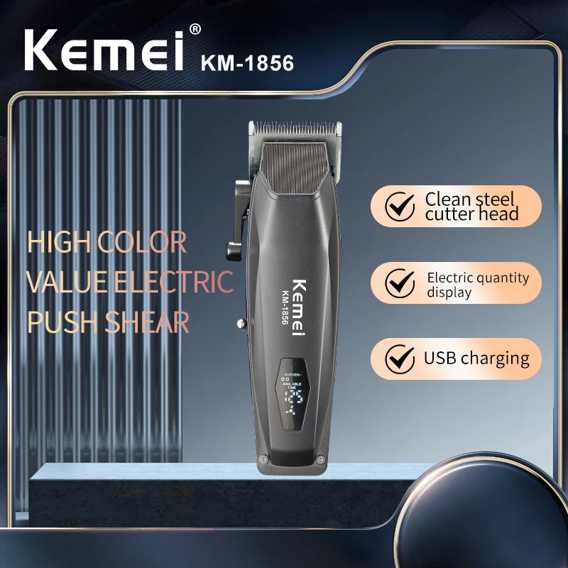 Hair Trimmer Hair Clipper Electric Rechargeable Cordless Barber KM-1856