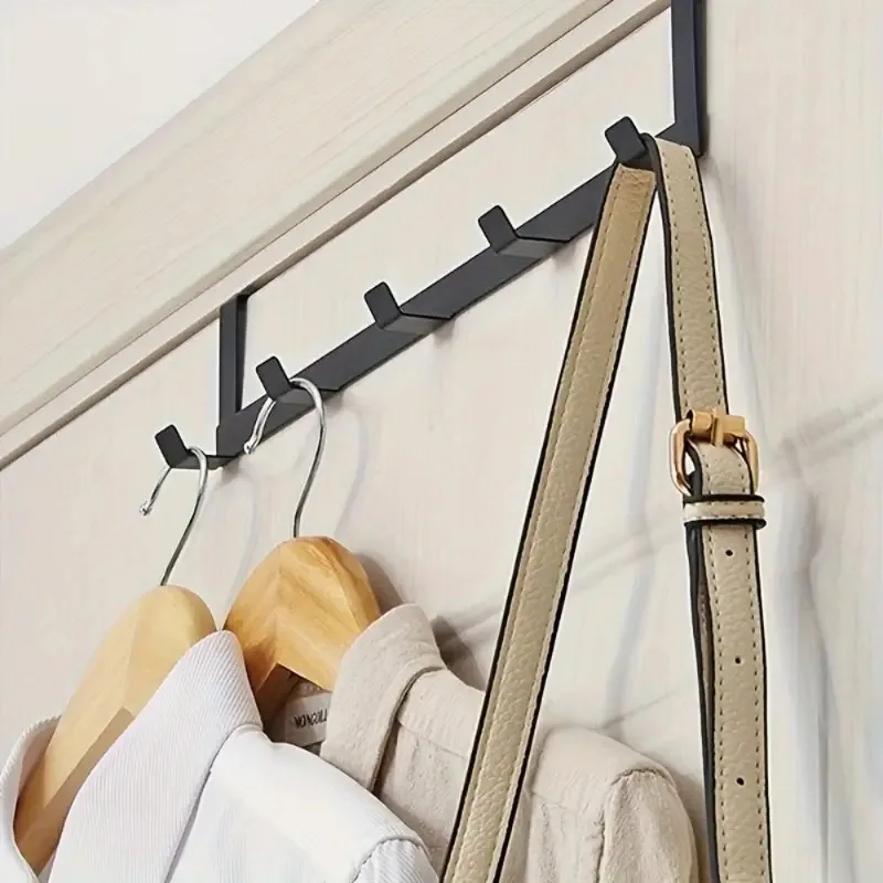 Hooks Over The Door Home Organizer Rack Clothes Coat Hat Towel Hanger Bathroom Accessories Holder Door Hang Creative Coat Hanger 2