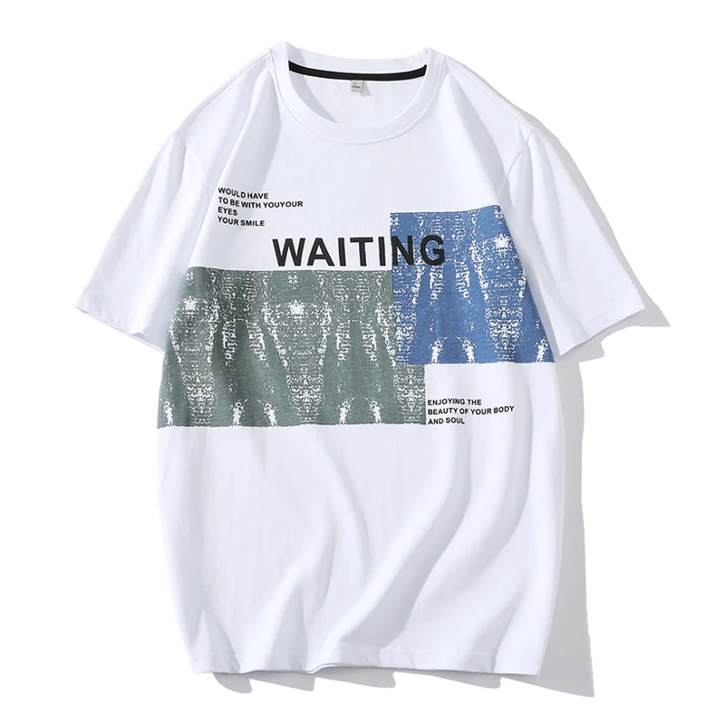 

Summer Print Men's and Women's Casual Short Sleeve Breathable Fashion Top Cotton Oversized T-shirt Tee Shirt Pêche COTTON