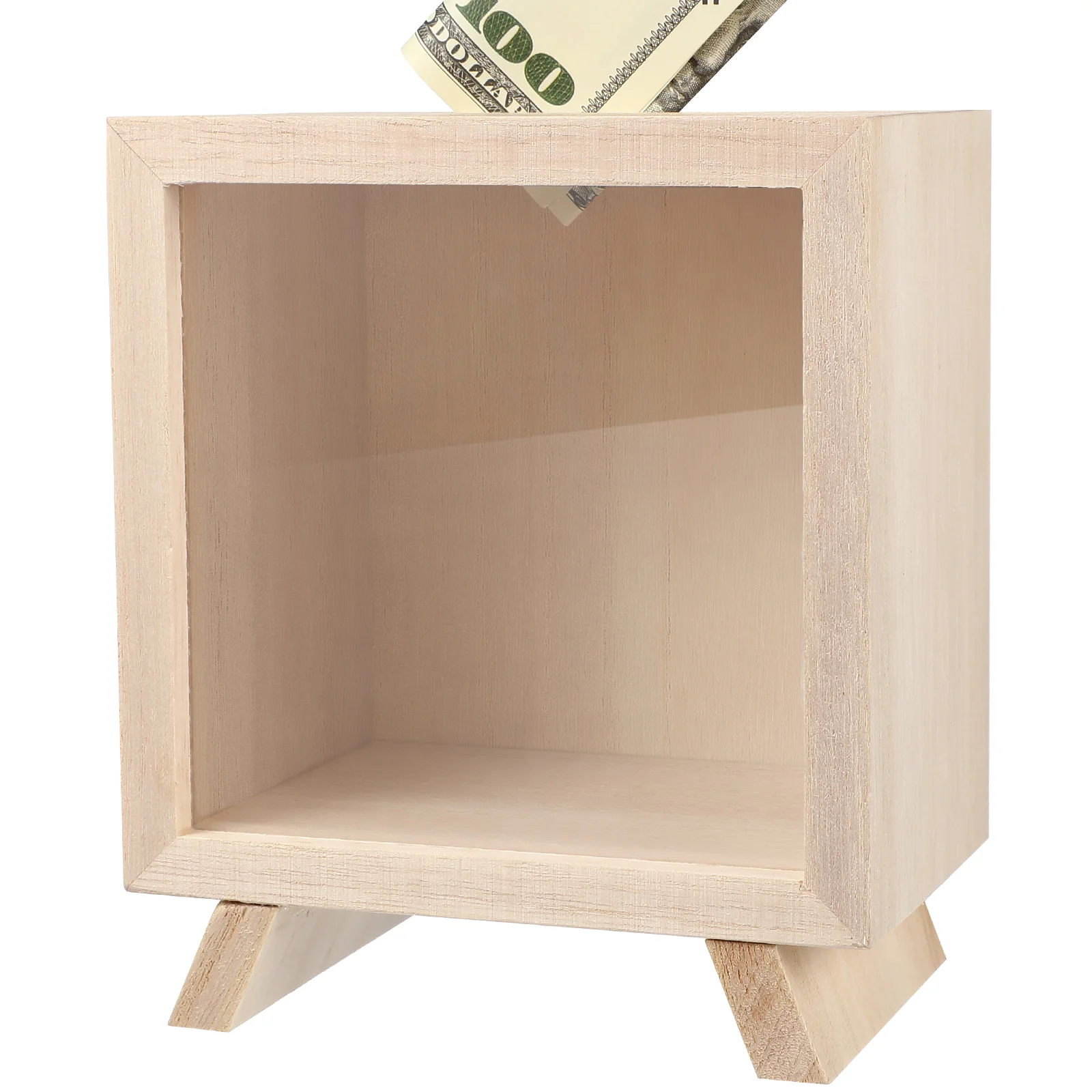 Piggy Bank Kids Unopenable for Adults Aldult Wood Child Savings Jar Cash Container 6