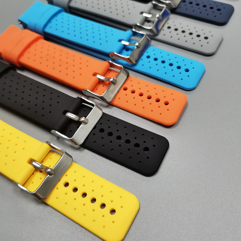 Silicone Sport Strap 22mm - Versatile Watch Band Replacement Bracelet