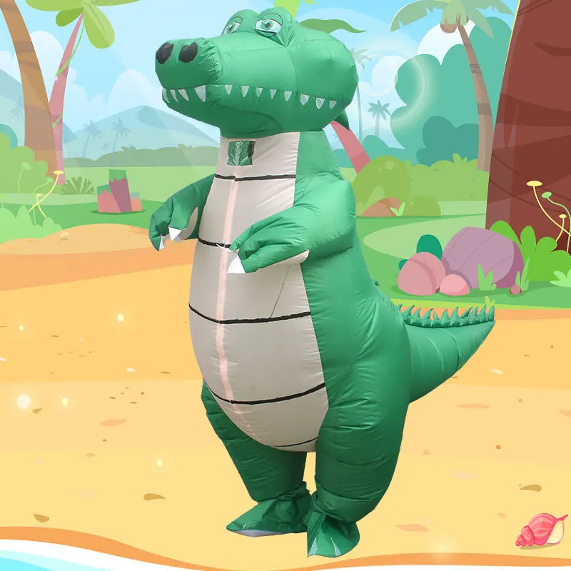 Costume Gonfiabile Della Mascotte Del Coccodrillo Super Grande Costume Della Bambola Del Fumetto Puntelli Del Costume Di Halloween Script Kill Toys
