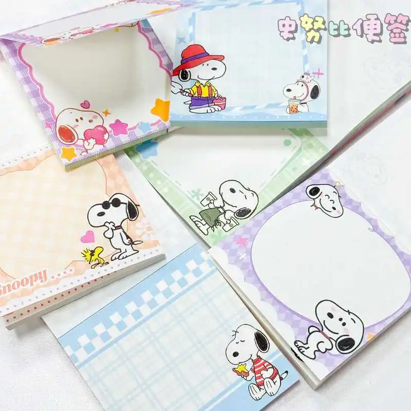 Cartoon Snoopy Sticky Notes 200 Sheets Thickened Easy Peel Self-Adhesive Memo Pad Notepad For School Office Student Supplies - 3