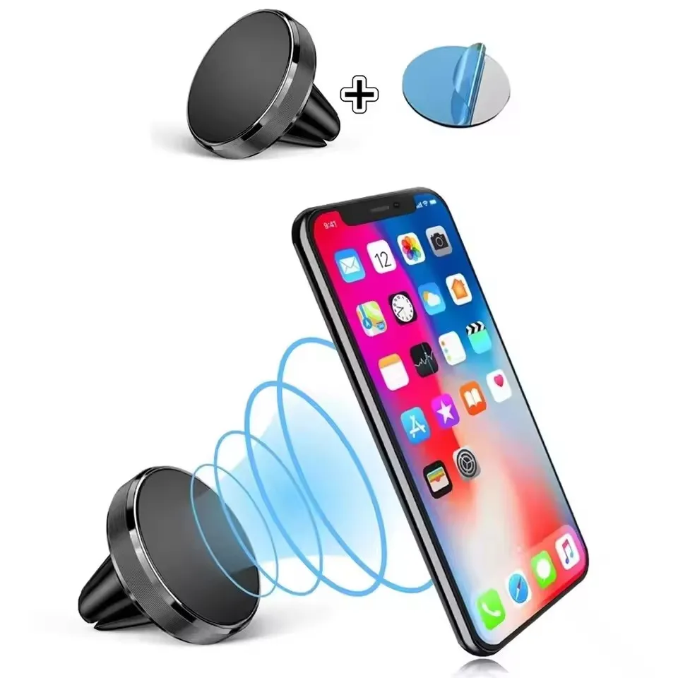 Universal Magnetic Car Phone Holder Stand - Air Vent Mount for Smartphones and GPS Devices