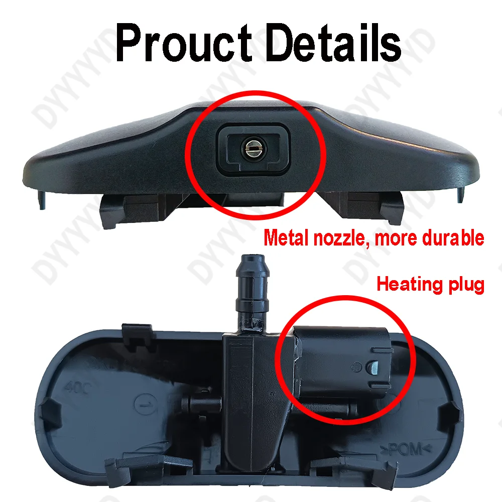 Car Front Windshield Washer Nozzles Jet Heated For Audi TT A1 8X A4 B8 Q3 Q5 Q7