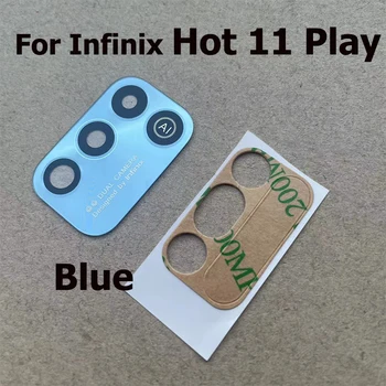 New for Infinix Hot 11 Play rear camera lens rear camera glass lens cover with adhesive sticker repair parts 1