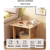 Simple Bedside table Solid Wood Nightstands Double-Layer Night table Living Room Sofa Side Table Modern Home Bedroom furniture 3