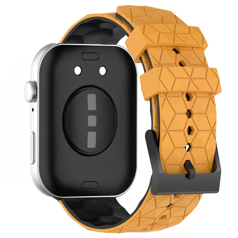 Football Pattern Soft Silicone Replacement Wristband