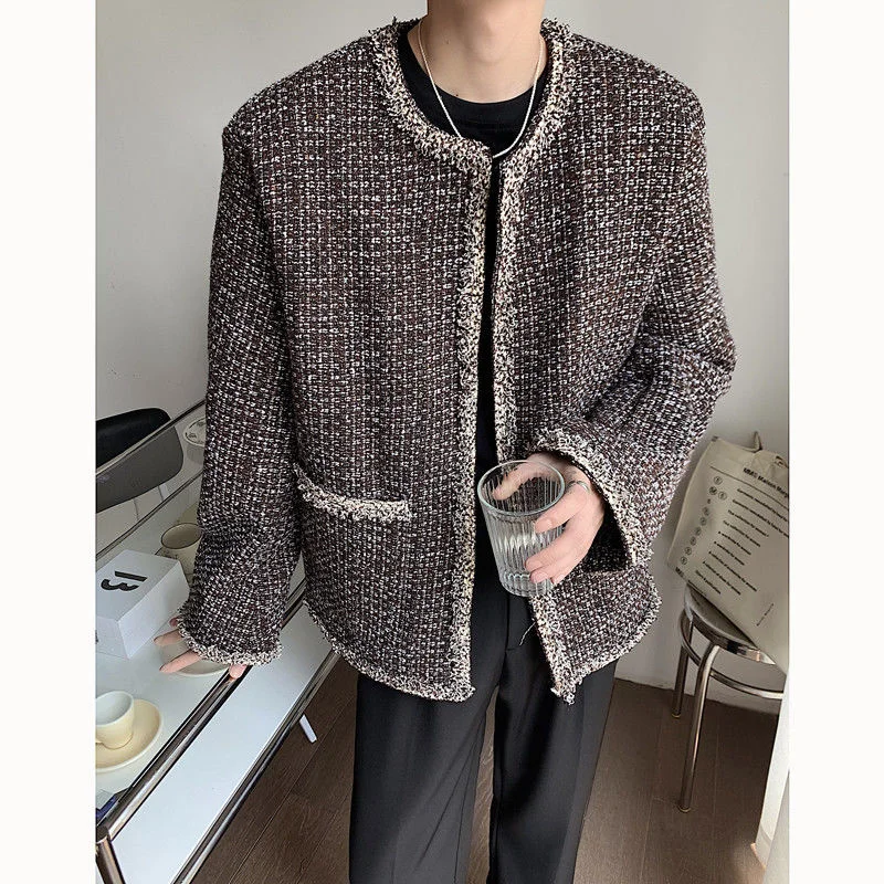 

2022 Men's Fashion Trend Streetwear Jackets High-quality Coats Casual Clothing Brown Color Popular Outerwear Plus Size M-XL