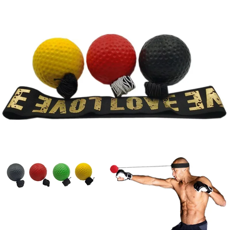 Boxing Speed Ball Head-mounted PU Punch ball Sanda Training Hand Eye Reaction Home Sandbag Fitness Boxing Equipment head mounted speed ball,boxing speed ball,boxing punching bag,boxing reaction ball