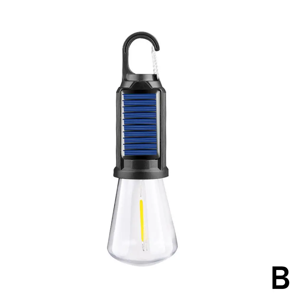 LED Camping Light Solar Portable Energy Camping Lamp Night Light With Lights Tent Emergency Outdoor Hook 3 Modes Waterproof F6Y3