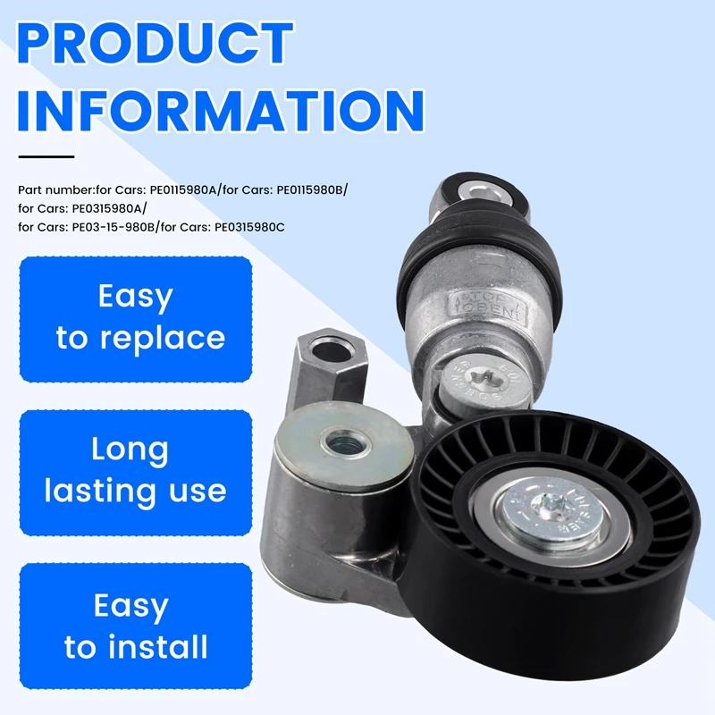 Drive Belt Automatic Tensioner For MAZDA 3 6 CX-3 CX-5 MX5 2. 0 PE0115980A PE0315980A PE03-15-980B PE0315980C 533012910