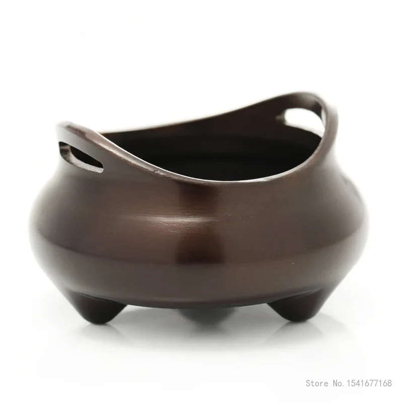 Creative Purple Brass Mini Line Incense Burner, Home Indoor, Sandalwood Vertical Incense Insertion, Retro, Small censer 3 cm 1Pc