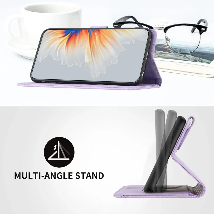 Wallet With Card Slot Kickstand Smile Magnetic Flip Leather Case For iPhone Air 17 Pro Max 17e 16e 16 15 Plus 14 13 12 11 XR 8 7 3