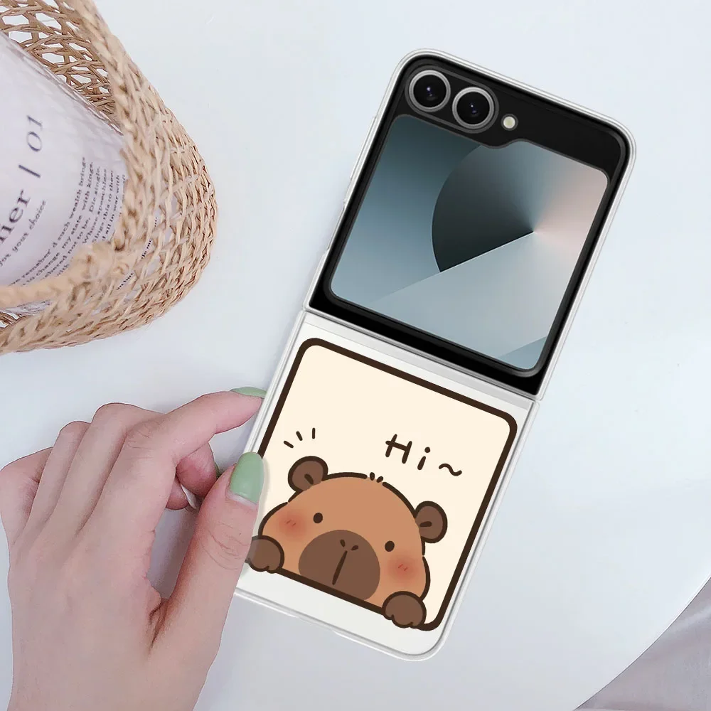 Adorable Capybara Anime Pattern Transparent Case