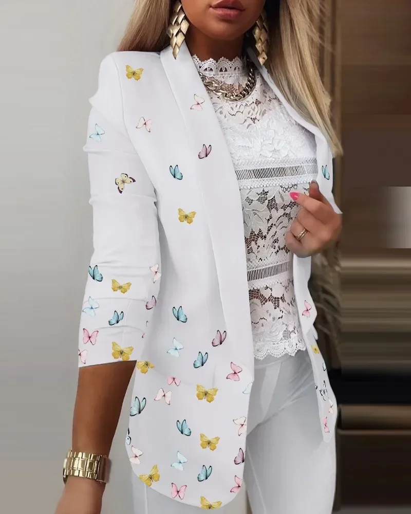 Tie-dye Gradient Casual Blazers 9 Styles Simple Loose Spring Autumn Coats Office Lady Business Clothing Chic Blazers New Jackets