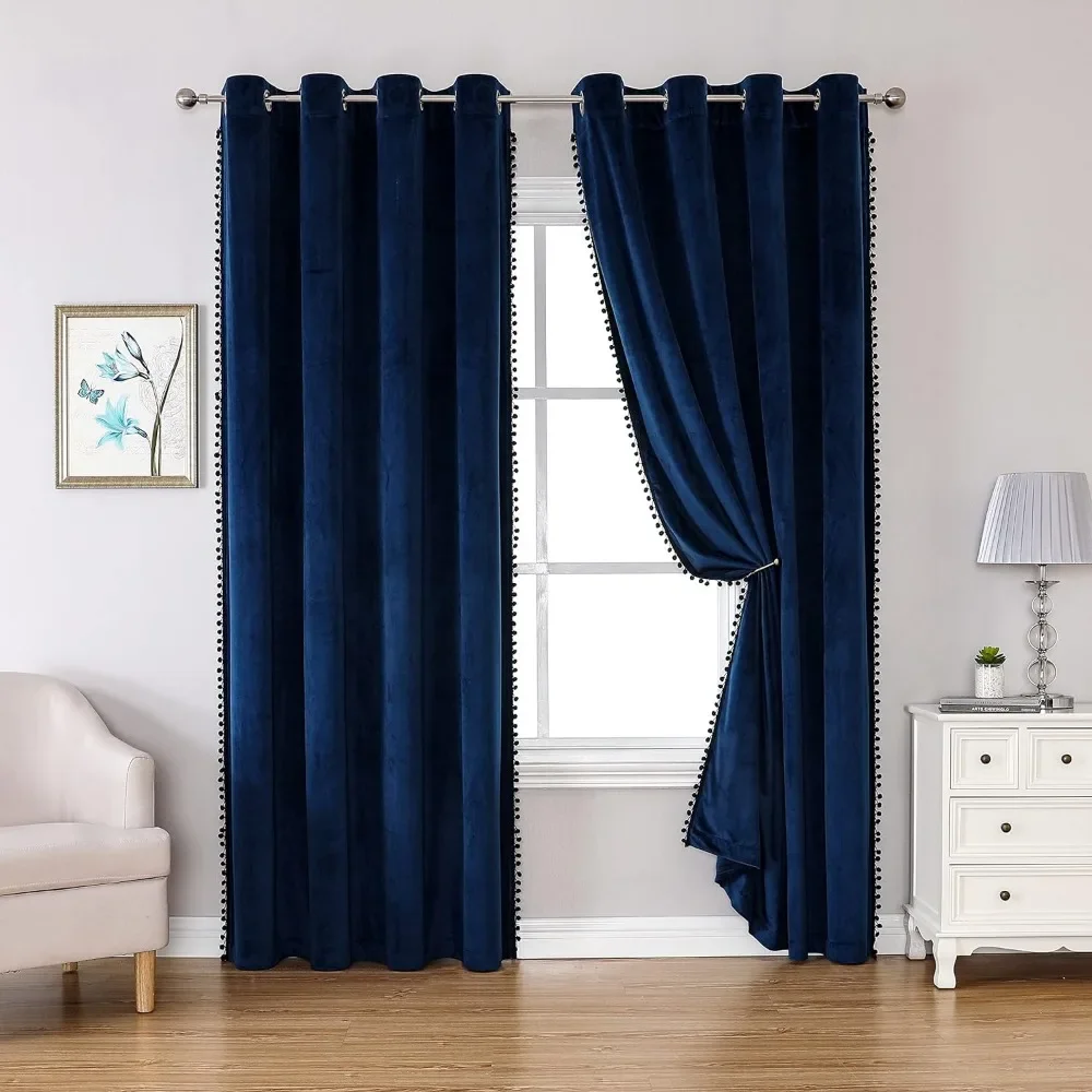 

Sheer Curtains for Living Room 52Wx63L Freight Free Blackout Curtain for Bedroom Curtains 2 Pieces Dressing Rooms Shading Blinds