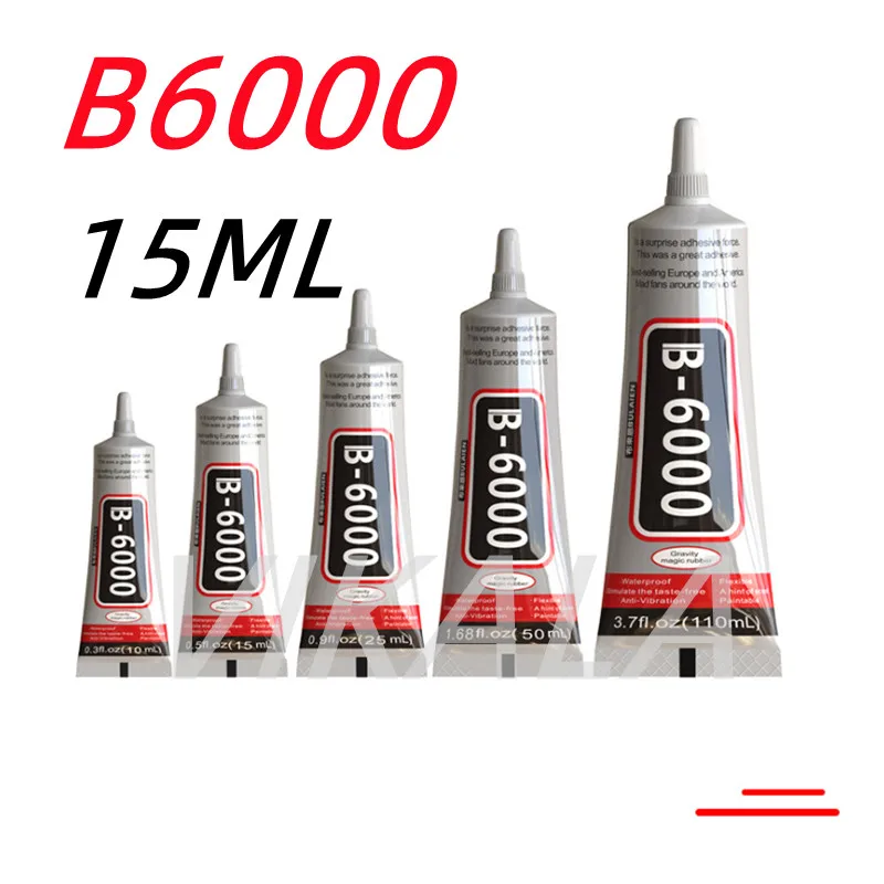 

15ML Bulaien B6000 Clear Contact Phone Repair Adhesive Multipurpose DIY Epoxy Resin Adhesive Glue With Precision Applicator Tip