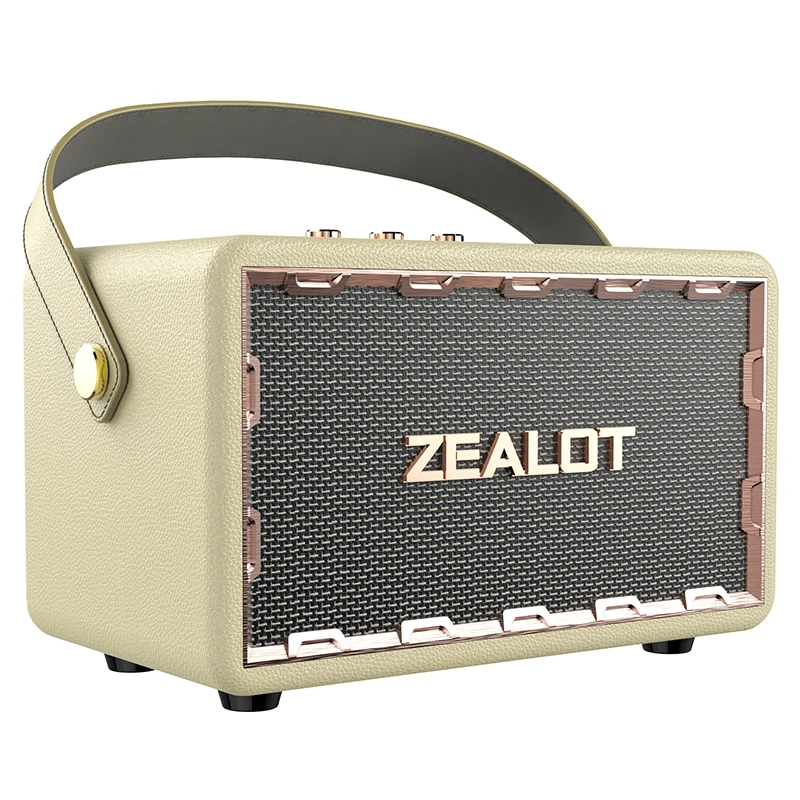 ZEALOT-MT01 Retro Wooden Portable Wireless Speaker with TF