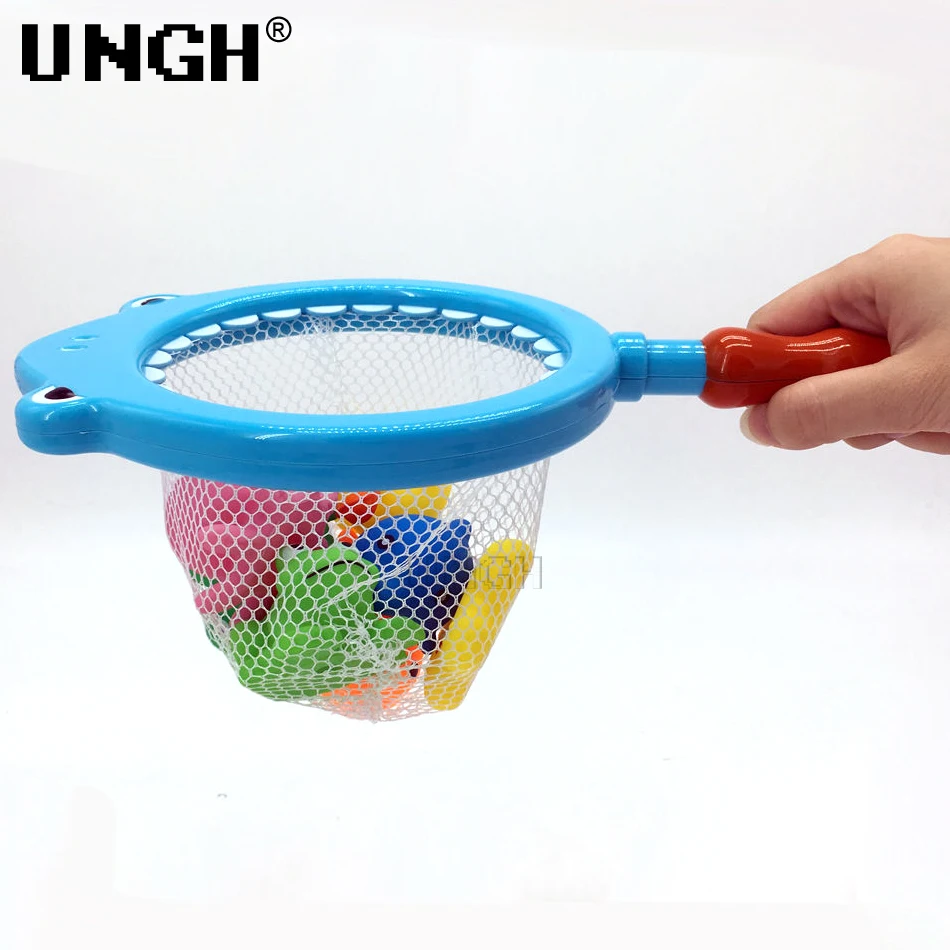 UNGH Baby Bath Toys for Kids Bathtub Shark Cat Toy Set,Kids Floating Bath Toys with Fishing Net, Bathroom Toddler Water Toys 4
