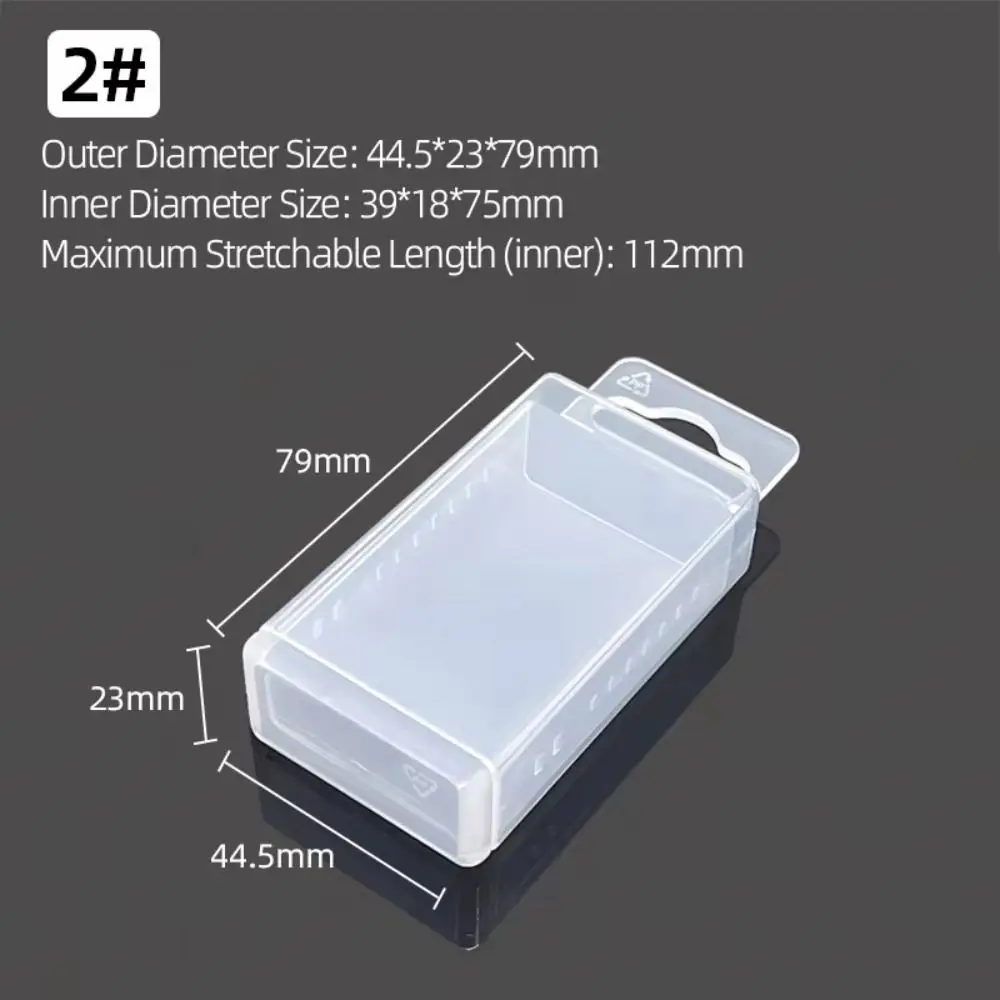 Tool storage box 3Pcs/Set adjustable height drill telescopic plastic twist drill rectangular clear parts storage case