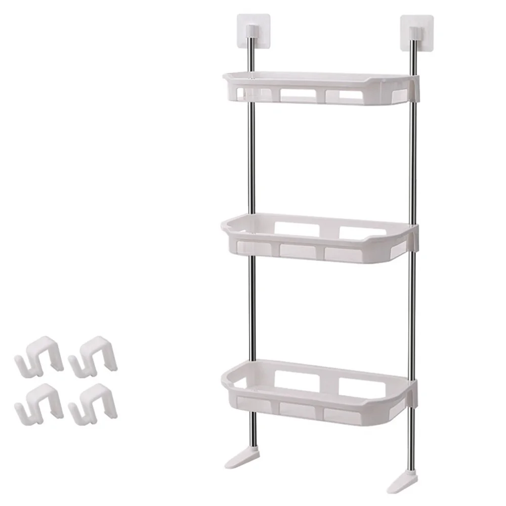 Toilet Rack Toilet Shelf Above Closestool Free Punching Multi-function  Bathroom Kitchen Storage Rack With Supporting Feet