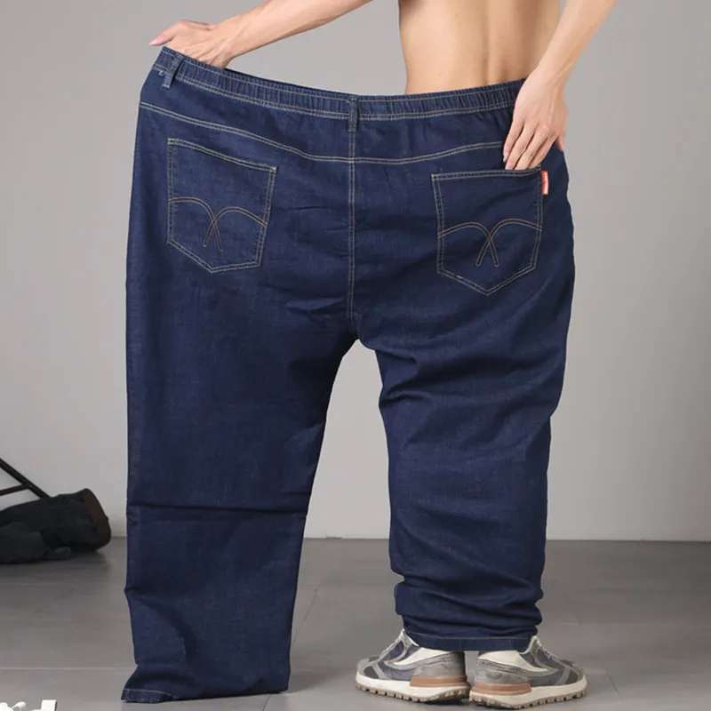 Big Size Blue Jeans  5XL 6XL 7XL 8XL Black Extra Large Clothes Oversize Mens Trousers Elastic Stretch Denim  Male Brand Pants 3