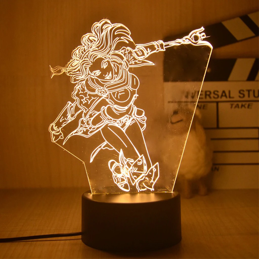 Anime 3d led night light criança meu herói academia sunset lâmpada