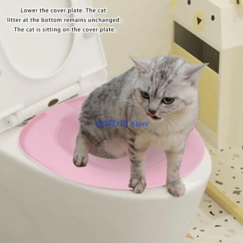 367A Gatti Toilet Training Riutilizzabili Gatti Toilet Trainer Lettiera per gatti Toilette Pulizia animali domestici I gatti ai