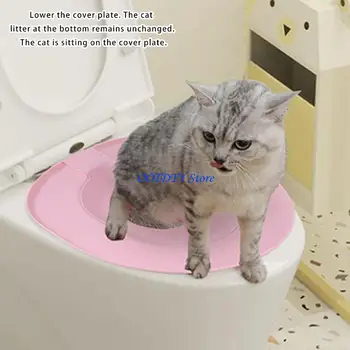 367A Gatti Toilet Training Riutilizzabili Gatti Toilet Trainer Lettiera per gatti Toilette Pulizia animali domestici I gatti ai