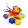 Children's Parent-child Interaction Hand Throwing Ribbon Rainbow Ball Outdoor Toys Sports Meteor Planet Sandbag Sensory Training 6
