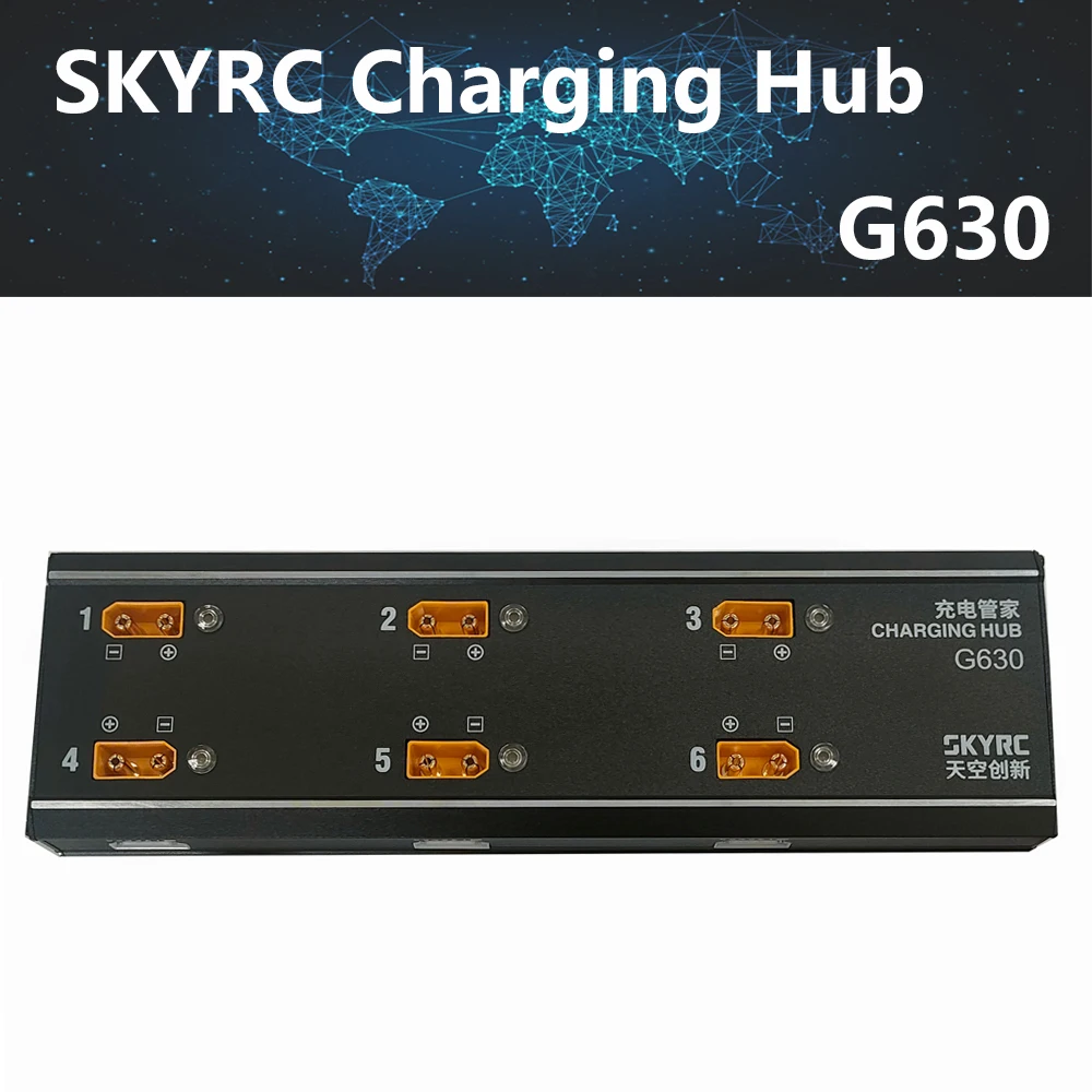

SKYRC G630 Hub Smart Charging Management System with Paired PC1080 Charger for UAV Agricultural Drone Batteries 6 in 1