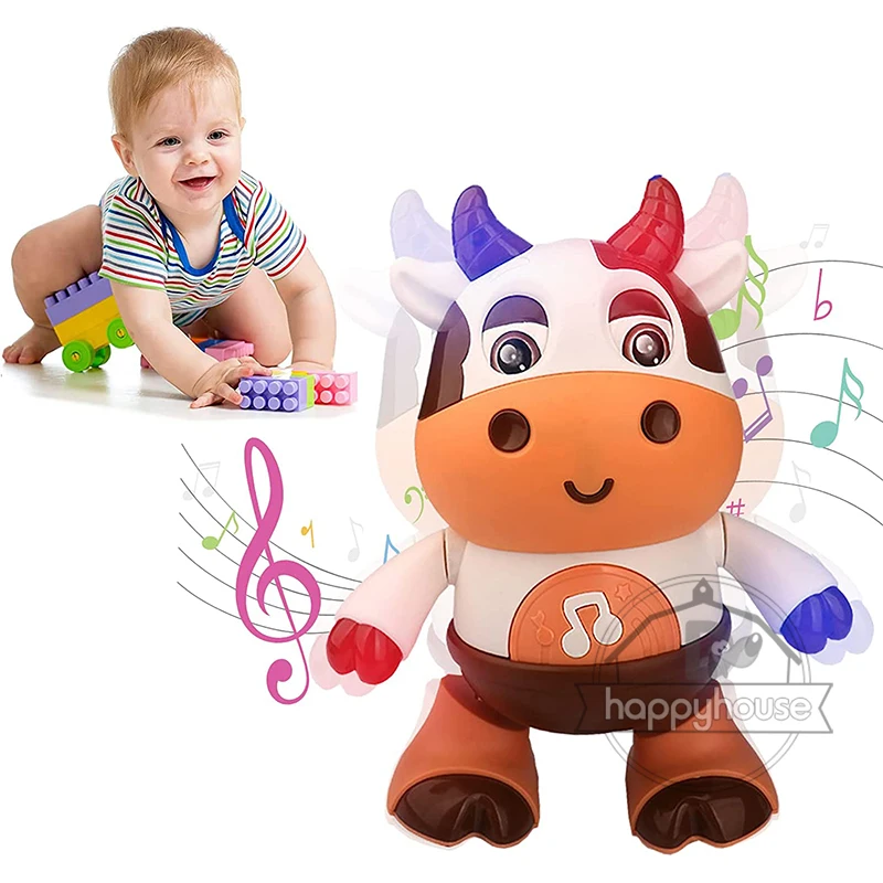 Baby Cow Musical Toys Dancing Walking Baby Cow Toy With Music And Led