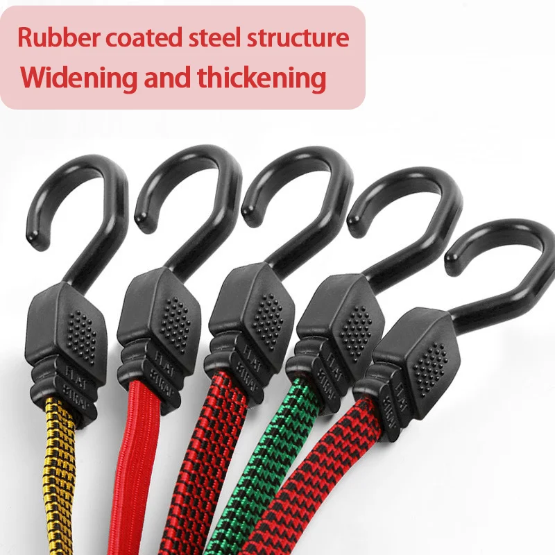 Cargo Straps Luggage Strap Cargo Tie Down Strap Tie Down Straps Lashing Strap New Bicycle Accessories Elastics Rubber Luggage Rope Cord Hooks Bikes Rope Tie Bicycle Luggage Roof Rack Strap Fixed Band Hook
