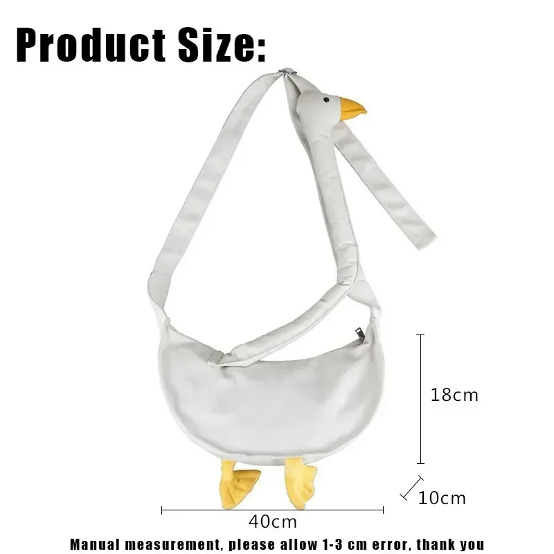 Silly Goose Bag Girls Canvas Diagonal Cross Bag Cute Duck Tote Youth Fashion Casual Version Shoulder Bags Women Messenger Packs