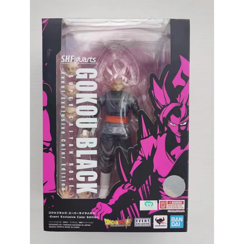 100% Original Bandai S.H.Figuarts SHF Goku Black Super Saiyan Rose In Stock Anime Action Collection Figure Model Toys