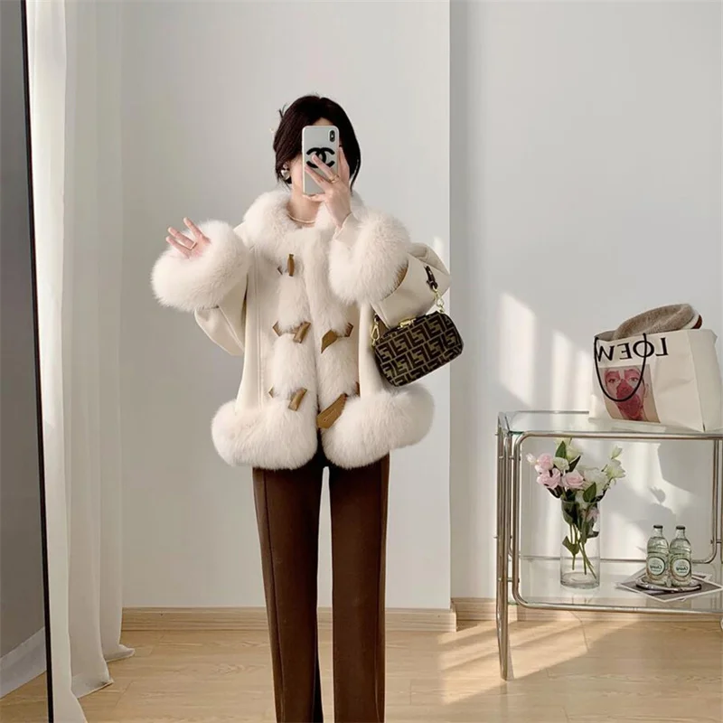 Winter New Women's Fur Coat Premium Fox Fur Coat Long Coat Korean Fur Fashion Loose Coat Thick Warm Women's Fur Coat