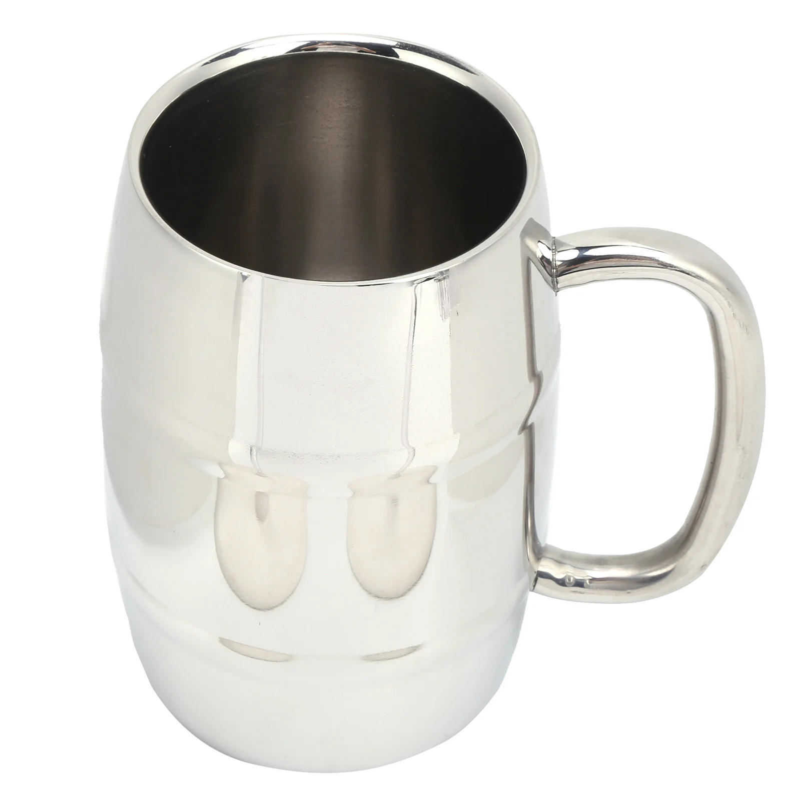 Mug Da Birra In Acciaio Inox Doppia Parete - Capienza 600ml, Design A Secchio - Per Bevande Calde E Fredde