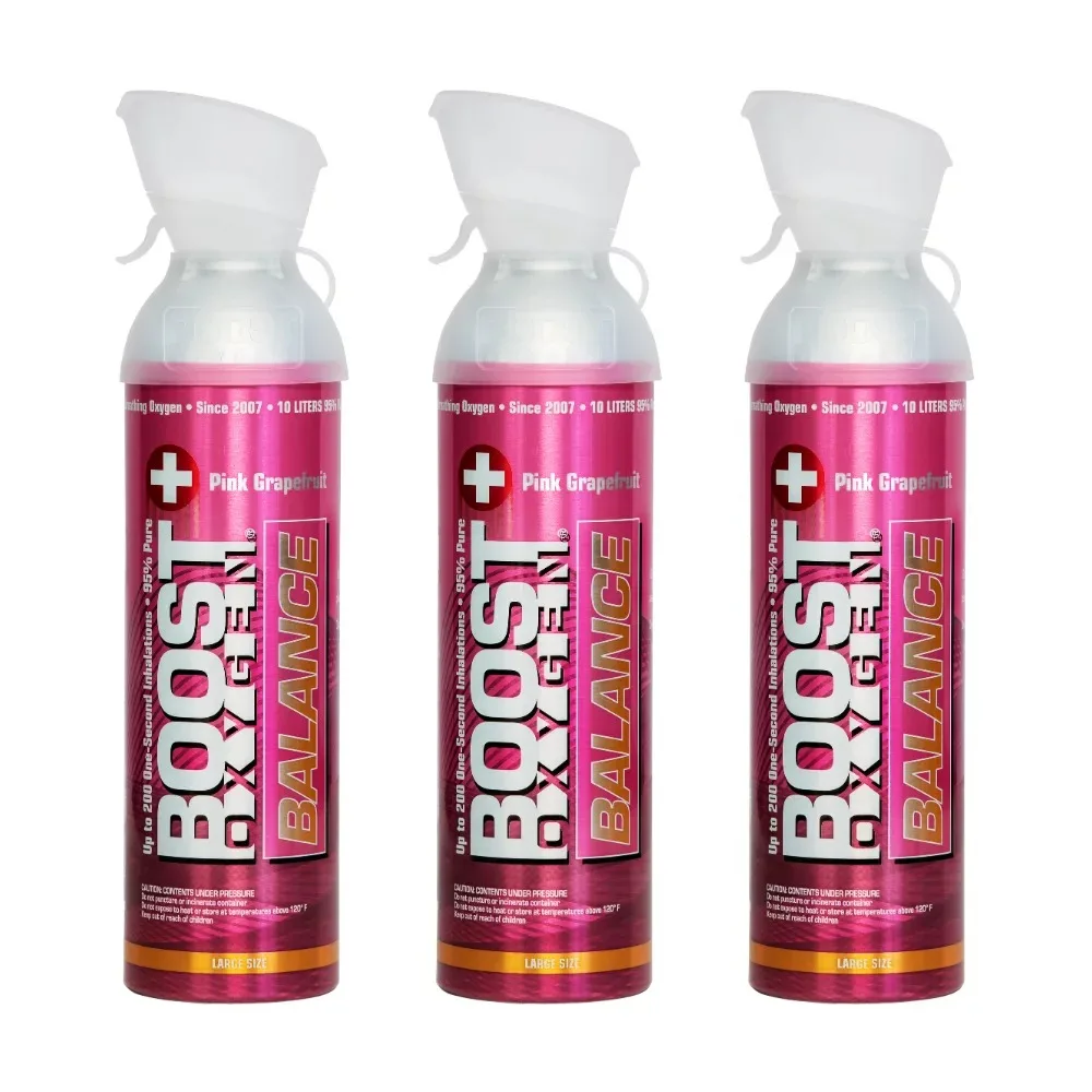 

Portable Camping Gear Natural Portable 10L Trio Pure Oxygen, Pink Grapefruit, 3 Ct Stimulant Free
