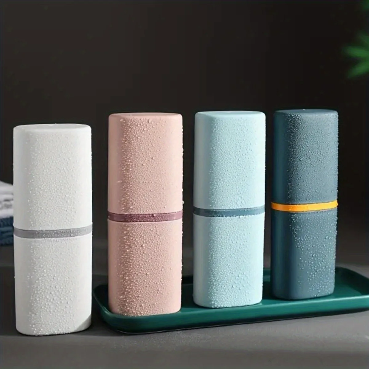 Storage Box Portable Travel Mouthwash Cup Toothbrush Set Storage Utensils