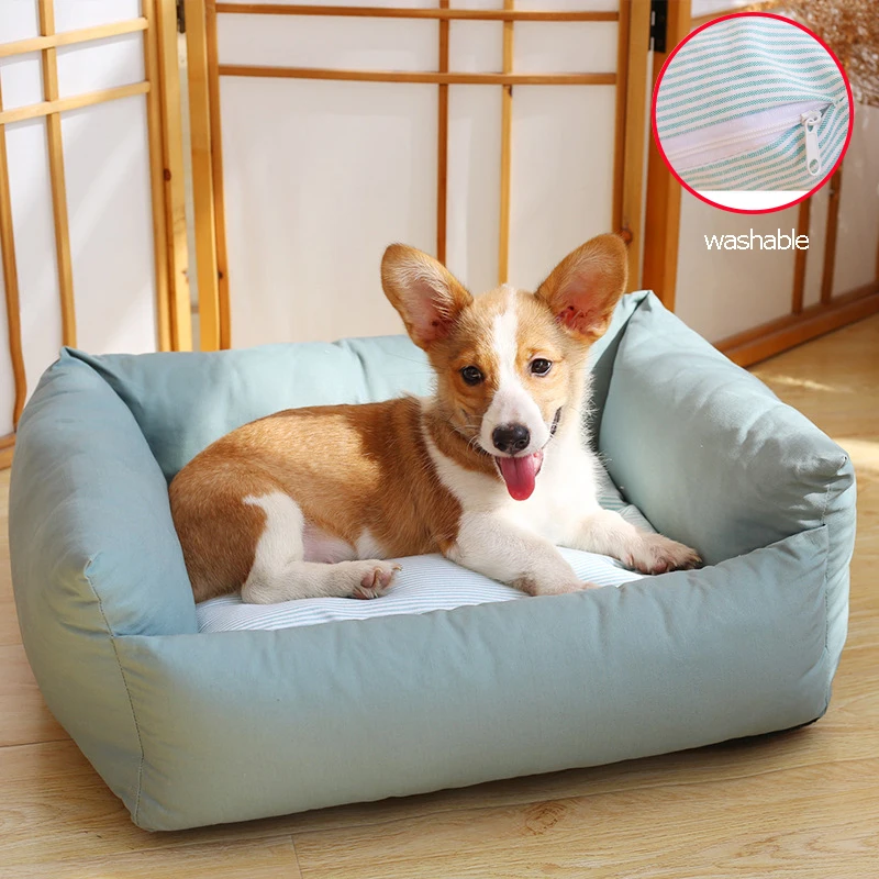 Pet Dog Bed Sofa Washable Soft Cat Beds Sleeping Cursion Removable Dog