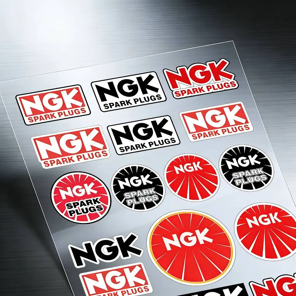 NGK 오토바이 반사 스티커 헬멧 스쿠터 연료 탱크 공구함 레이싱용 방수 데칼