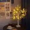24 LED green leaf artificial birch light, battery operated decorative light for Christmas and holiday decoration 4