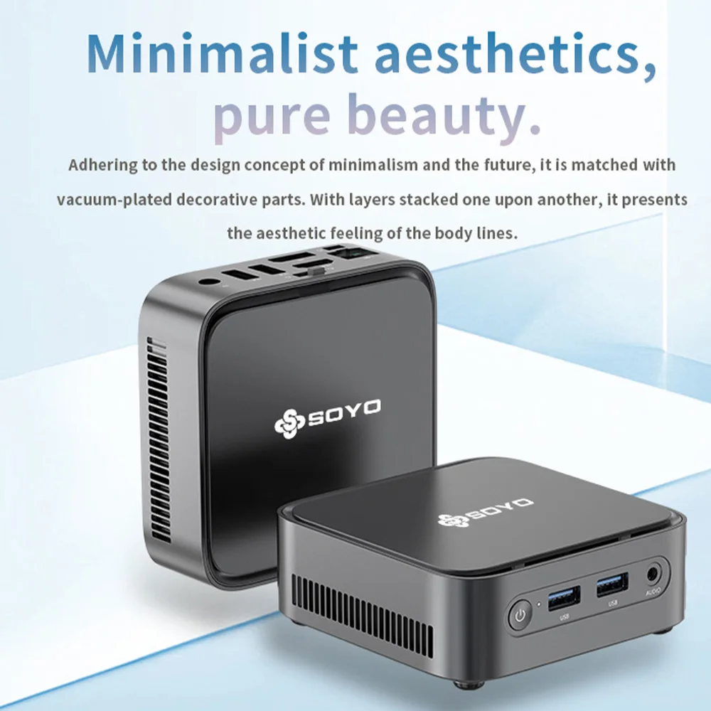 SOYO Mini PC M4 PLUS2, Intel N150 8GB 16GB RAM 256GB 512GB SSD Windows 11 Pro Mini Desktop Computer for Home Business Gaming - Image 2